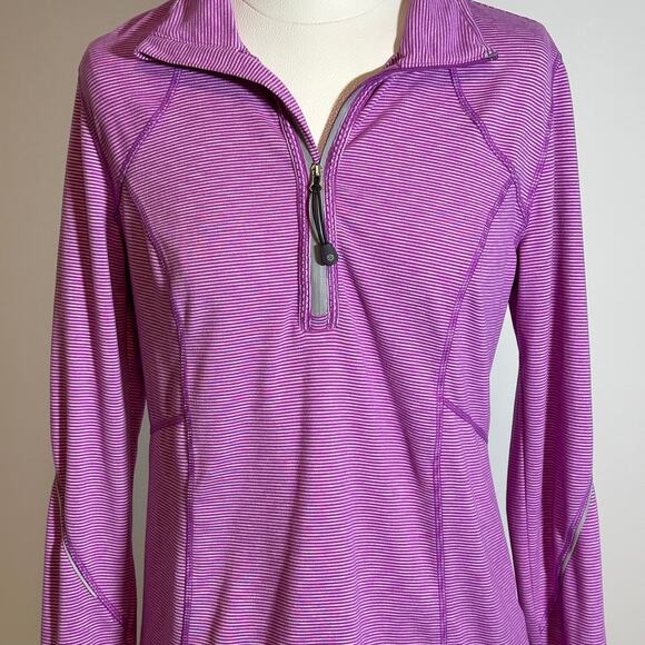 Tangerine Purple Orchid Long Sleeve 1/4 Zip Sweater Athletic Womens Size Small S - Picture 2 of 14